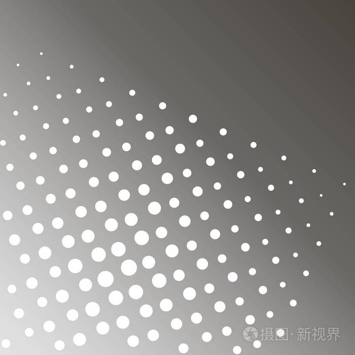 流行艺术的载体背景的灰色彩虹和白色斑点黑色阴影