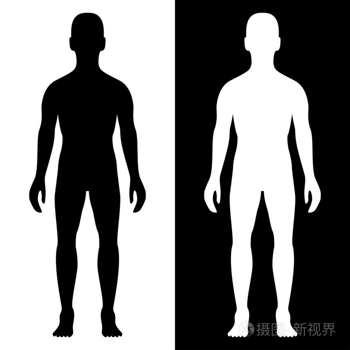 男人的身体轮廓