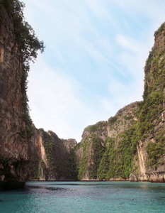 皮皮岛, Pileh 泻湖, 安达曼海, 泰国。著名的旅游胜地