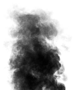 看起来像烟雾在白色背景上的黑色蒸汽