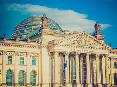 复古外观 reichstag 柏林