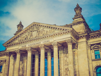 复古外观 reichstag 柏林