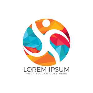 健康的人类标志.健身和体育标志照片