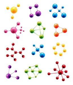 分子结构模型符号分子在化学科学中的实验室观念概念