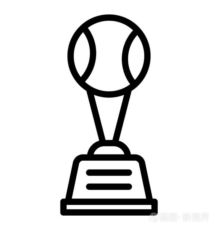 体育奖杯线向量图标插画-正版商用图片07h2pu-摄图新视界
