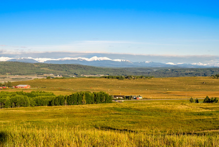 山麓洛基山脉的山麓小丘照片