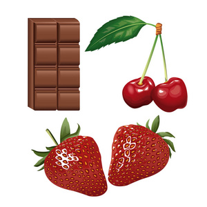 巧克力和浆果传单