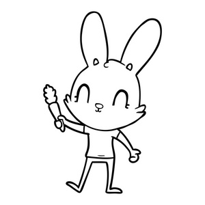 可爱的卡通兔子与胡萝卜图片
