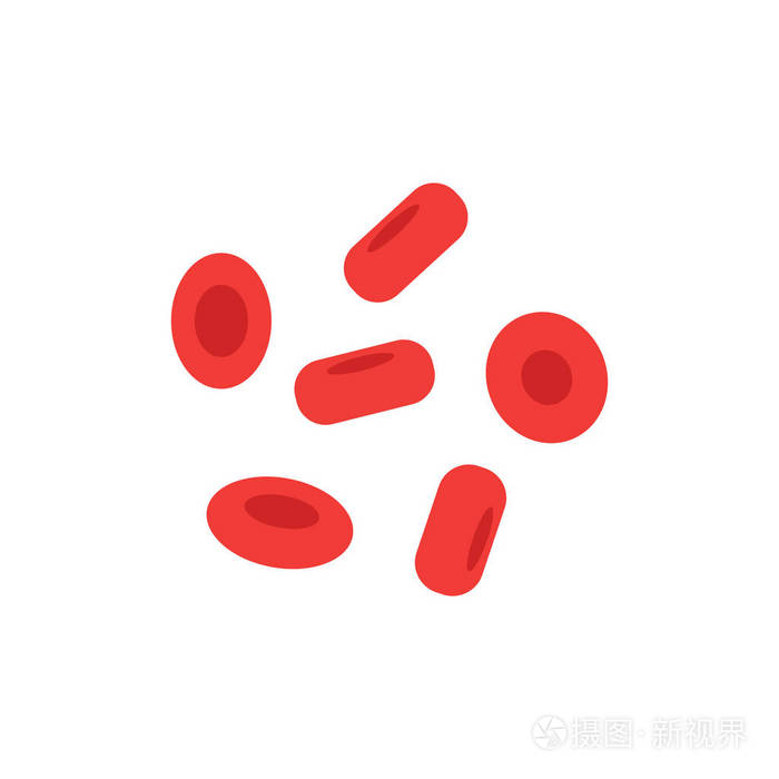 矢量扁平红细胞图标插画-正版商用图片07hdtx-摄图新视界