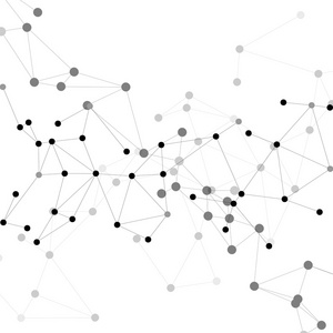 分子构造，灰色背景进行通讯，矢量图