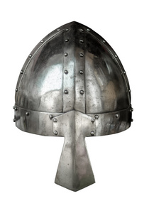 孤立的中世纪维京头盔