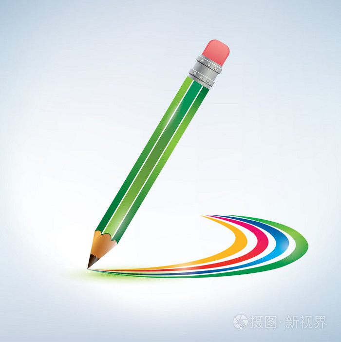 铅笔素描彩虹