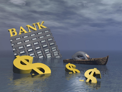 银行破产图片