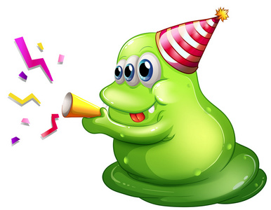 三眼怪物庆祝矢量平神话动物-三眼的兔子卡通三眼外星人卵形困惑橙色