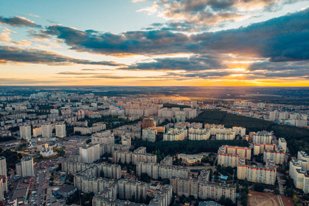 莫斯科沃罗涅日城市鸟瞰图
