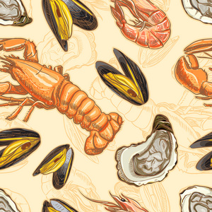 粘贴与海鲜图片