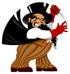 用小刀在他手中的恶棍照片