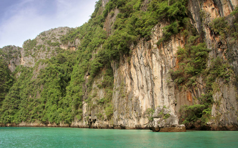 皮皮岛, Pileh 泻湖, 安达曼海, 泰国。著名的旅游胜地