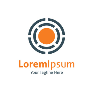 核心迷宫眼技术矢量标志图标照片