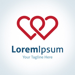 爱市场营销爱的纽带是强力矢量标志图标照片