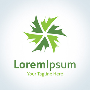 绿色圆圈花圈自然装饰矢量标志图标照片