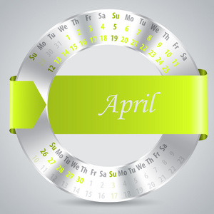 2015 4 月月历设计