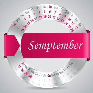 2015 9 月日历设计