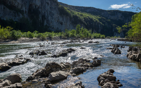 Ardeche 峡谷景观