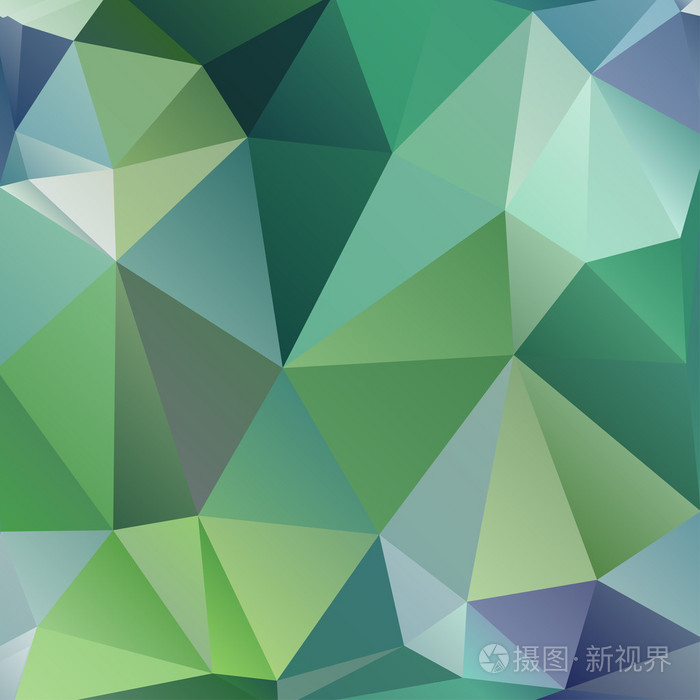 绿蓝多边形背景插画-正版商用图片07iiqa-摄图新视界