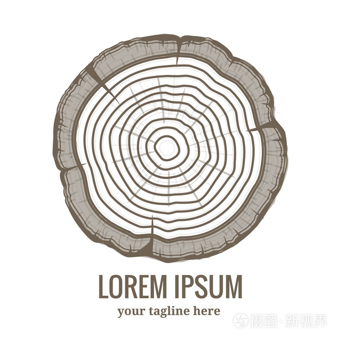 年度树年轮标志图标插画-正版商用图片07ijeo-摄图新视界