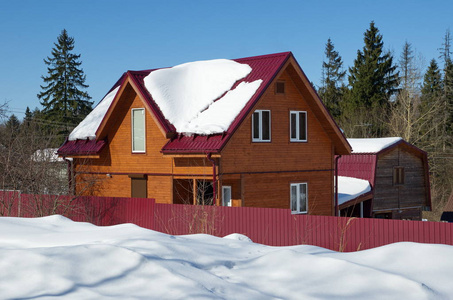 冬季新木夏小屋图片