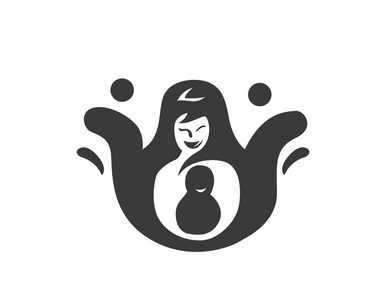 母亲和儿童养育社区标志图片