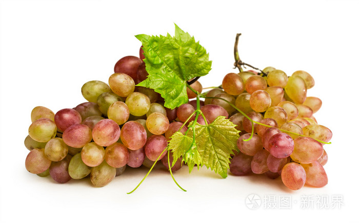 成熟的粉红色葡萄