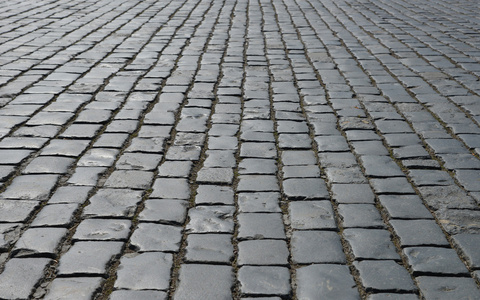 旧的鹅卵石路面照片