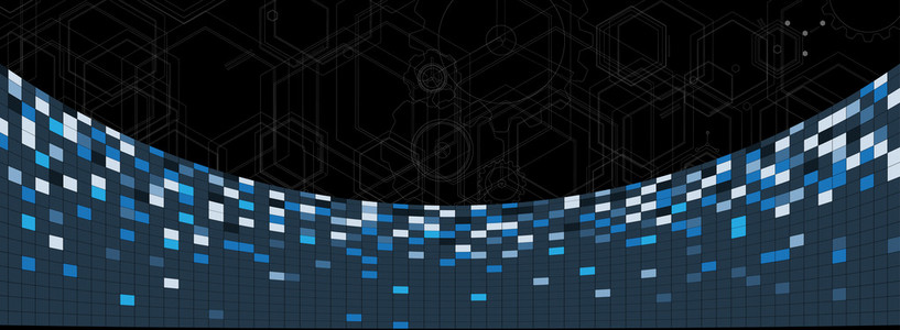 抽象的未来派电路计算机互联网技术局 b