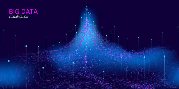 抽象3d 大数据可视化