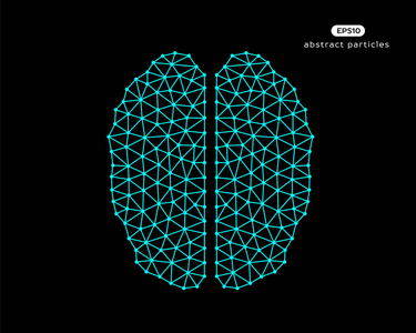 大脑的抽象矢量图