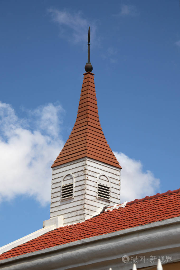 kralendijk, 博内尔, 加勒比的教堂屋顶顶部