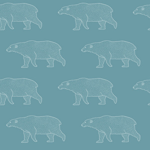 北极熊无缝模式图片