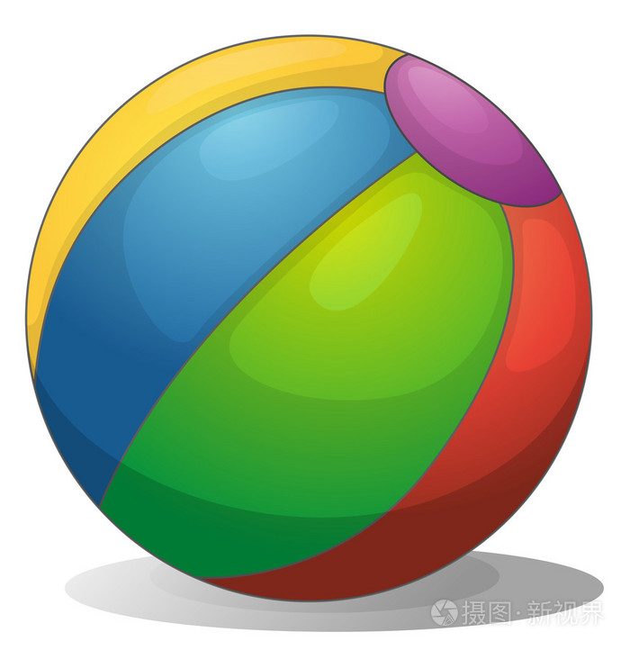 多彩沙滩球插画-正版商用图片07jf60-摄图新视界