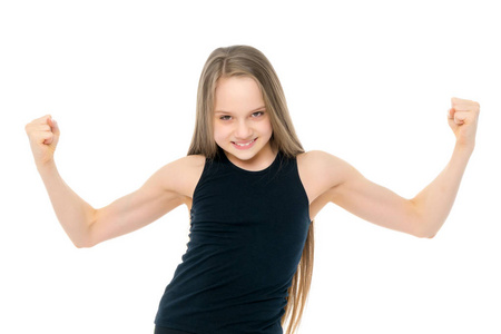 小女孩肌肉图片