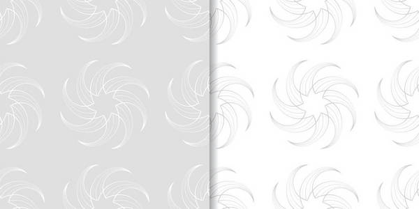 浅灰色的花卉背景。纺织品和墙纸的无缝图案集