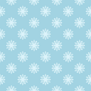 蓝色背景上的白色花纹图案。纺织品和墙纸无缝装饰品
