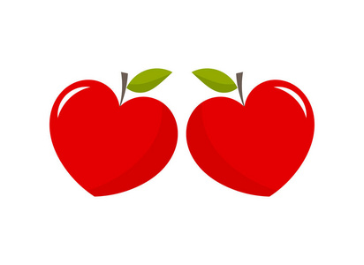 红色心形苹果