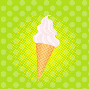 冰淇淋五颜六色的背景甜点快餐概念平面设计向量例证