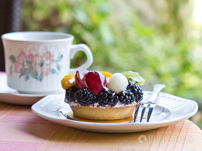 下午茶歇的水果塔