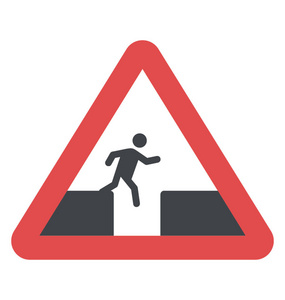 不要为公众跳警示牌照片