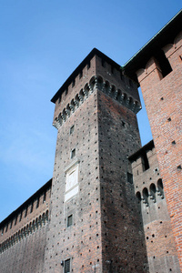 Sforza 城堡的不朽的建筑学, 米兰, 意大利