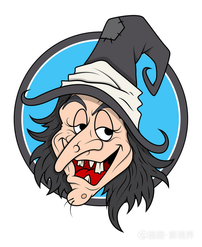 狡猾的老巫婆-万圣节矢量图插画-正版商用图片07k8bt-摄图新视界