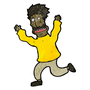 卡通人逃跑照片